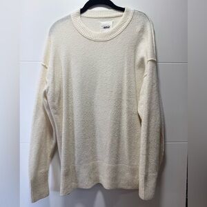 aerie Women's Cream Scoopneck Lightweight Sweater